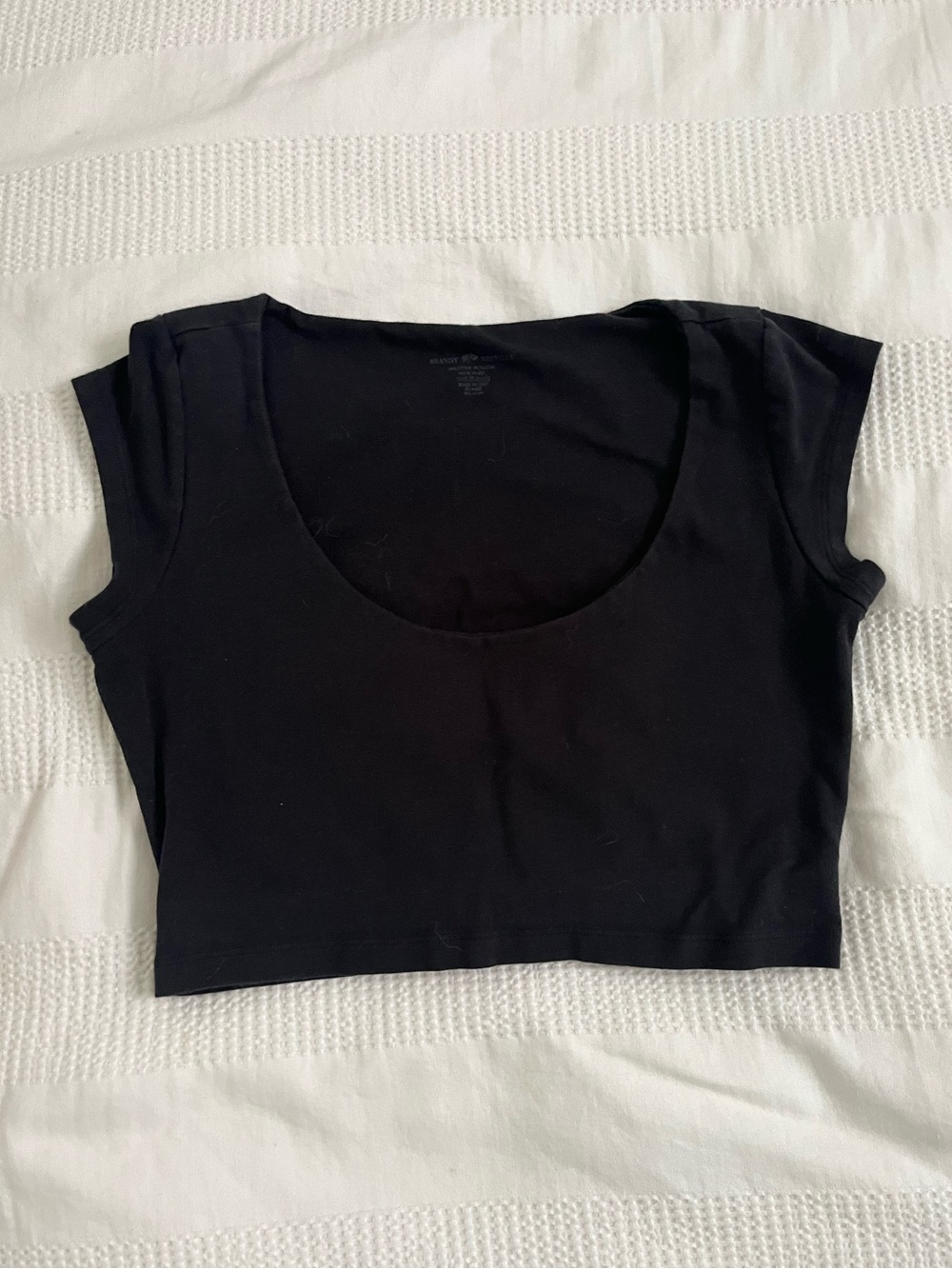 BRANDY MELVILLE black cropped shirt